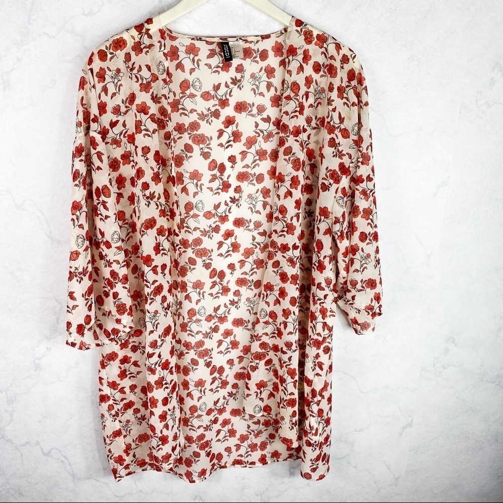 [H&M] Rose Floral Allover Printed Cardigan